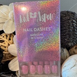 Red Aspen Pink Glitter Nail Dashes in “Princess Pollyanna”